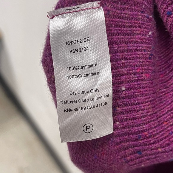 ATM Anthony Thomas Melillo Rib-Knit Cashmere Sweaterdress in Amethyst Sz M NWT - Picture 9 of 10